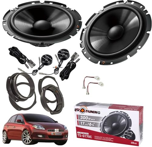 Kit Casse Altoparlanti per Fiat Bravo II dal 2007 Pioneer Ts-g170C Anteriori Front Set 2 woofer 2 tweeter + Adattatori 1Cp Anelli+1Cp Connettori (no plug and play)