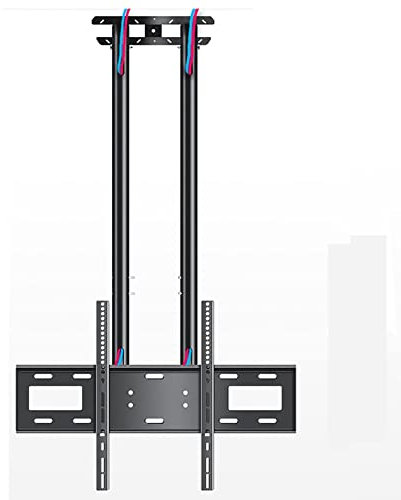 MYUYEE TV-Deckenhalterung mit Doppelstange verstellbare neigbare TV-Halterung passend für 37-80 Zoll große CD-Flachbildfernseher und Gebogene Fernseher max. 900 x,Schwarz