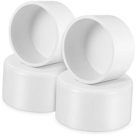 Holibanna 4 Pcs PVC Pipe End Caps Hose Sprinkler Fittings PVC Material Efficient Leak Prevention Compatible with Various Pipe for Home Industrial Use