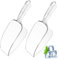 LIGIGWASH 2 Piezas Cucharón de Hielo de Plástico Transparente para Servir Alimentos Cuchara de Hielo para Congelador Pala para y Chuches Diseño Ergonómico y de Limpiar