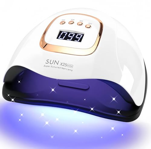 DMJWAN UV LED Nail Lamp with 81 Beads, 380W Nail Curing Lamps for Gel Polish with Automatic Sensor/4 Timer Setting,Led Nail Dryer, Professional Nail Art Drying Tools for Fingernail and Toenail