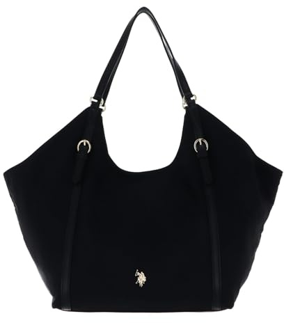 U.S. POLO ASSN. Shopper Schultertasche Houston Large Double Handle Black schwarz