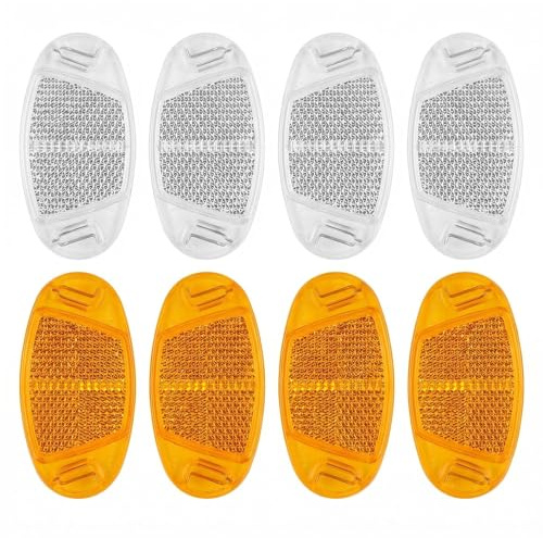 Bicycle Spoke Reflectors – Cat Eye Wheel Safety Reflectors with Steel Clips