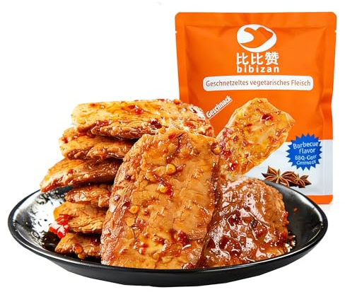 Würziger getrockneter Tofu, chinesische Snacks, Latiao, geschredderter vegetarischer würziger Snack, einzeln verpackt, Grillgeschmack, würzig-scharf,11g * 30 Packungen