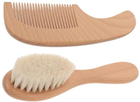 Children's Hair Brush Set – Natural Bristles for Hair Care | Children's Grooming Brush with Comb, for Shower, Bathroom, Home, Travel, Nursery, Daily Morning and Night Routine