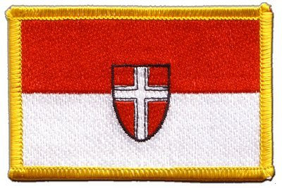 Flaggenfritze Flaggen Aufnäher Österreich Wien Fahne Patch + gratis Aufkleber