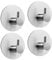 Aikzik Self Adhesive Hooks, Stick on Hooks Stainless Steel, Strong Sticky Holder for Hanging Towel, Waterproof and Rustproof in Shower Bathroom Kitchen, No Drill Glue Needed,4 Pack