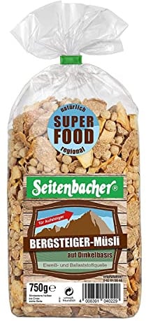 Seitenbacher Bergsteiger Müsli I Dinkel I Vollkorn I Superfood I für Aufsteiger I (1 x 750 g)