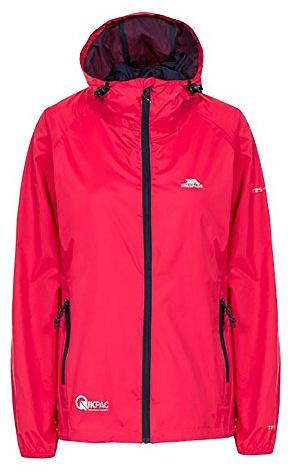 Trespass Womens/Ladies Qikpac Waterproof Packaway Shell Jacket (L) (Raspberry)