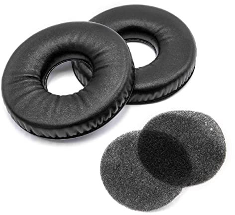 vhbw Ohrpolster Ersatz Polster kompatibel mit AKG K121, K121 Studio, K121S, K141, K141 Studio, K141M, K142 Kopfhörer Headset, schwarz, glänzend