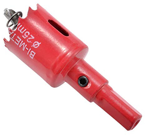 KATUR Scie cloche pour le bois, scie cloche bi-métal HSS 25mm pour tuyaux d'aération, coupe rapide et lisse pour le plastique, le contreplaqué, les cloisons sèches, les plaques de plâtre