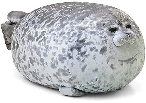 RUNYA Blob Seal Pillow Cute Chubby Seal Plush Toy Stuffed Animals