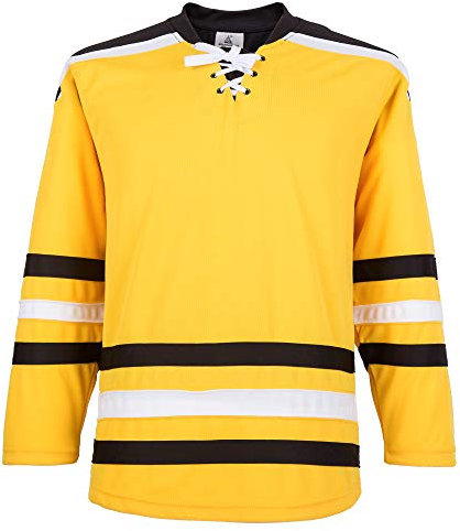 EALER H900 Series Multicolor and Blank Ice Hockey League Sports Practice Jersey -Boys and Girls- Adult,Youth-Senior,Junior - Yellow - Medium
