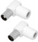 TV 1x Winkelstecker 1x Winkelbuchse Set Antennenstecker Kupplung Adapter Stecker Buchse Koaxialkabel