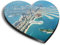 1 x Heart MDF Magnets - Dubai Palm Jumeirah Island UAE 44912