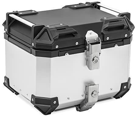 Alu Topcase für Kawasaki Vulcan S Aluminium Bagtecs XB35 silber