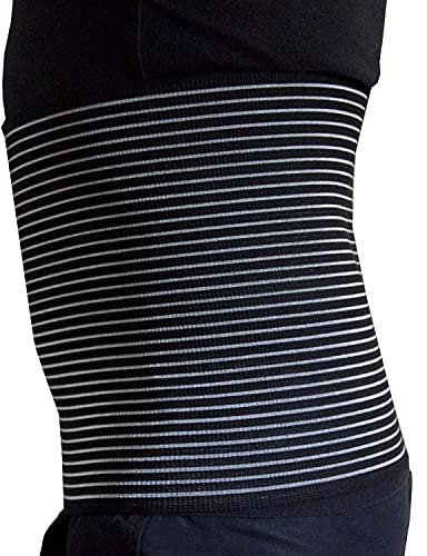 BODYPERFECT Bandeau abdominal Post-opératoire Unisexe Correcteur Post-opérationnel Soulage les maux de dos Fermeture réglable H 28 S Noir