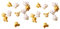 Festliches Künstliches Popcorndekor 20 flache Rückseite Charms Popcorn Harz DIY Herstellung Zubehör für DIY Scrapbooking Verschönerung Telefon Haarspange Schmuck Popcorn-Partybevorzugung