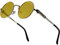 XFentech Gafas Punk Vintage - Steampunk Estilo Retro Círculo Metálico Redondo Gafas de Sol Polarizadas para Hombres y Mujeres, B2 Marco Dorado - Lentes Amarilla