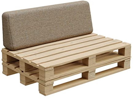 Gutekissen® Palettenkissen, Palletenpolster, Gartenkissen, Palettenauflagen, Sofa, Kissen, Polster, Auflagen Indoor Outdoor PFBG (Rückenlehne 120x35, Beige)
