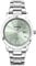 Sekonda Taylor Damen-Armbanduhr, Quarz, 34 mm, Datumsanzeige, analog, Armband aus Edelstahl, silberfarben, grün, Modern