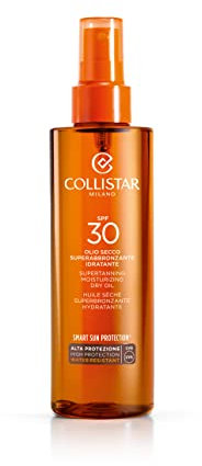 Collistar feuchtigkeitsspendendes Superbräunungs-Trockenöl, LSF 30, intensiviert die Bräune und schützt vor Salzen, für Gesicht und Hals, wasserfest, 200 ml