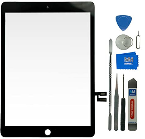 MMOBIEL Digitizer Display Glas Kompatibel mit iPad 9 gen 2021 Touchscreen Ersatzteil - Inkl. vorinstallierter Halterung, doppelseitigem Kleber und Reparaturwerkzeug - Schwarz