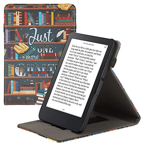 kwmobile Étui Compatible avec Kobo Clara 2E Coque - Étui à Rabat magnétique Tablette eReader Similicuir avec Sangle - Multicolore