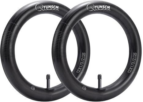 YunSCM 2PCS 47/57-203 12 Zoll Schlauch 12x1.75/1.95/2.25 AV32mm Ventil kompatibel 12 Zoll Fahrradschlauch/Kinderfahrräder/Handwagen 12x1.75 12x1.95 12x2.0 12x2.10 12x2.125 12x2.25
