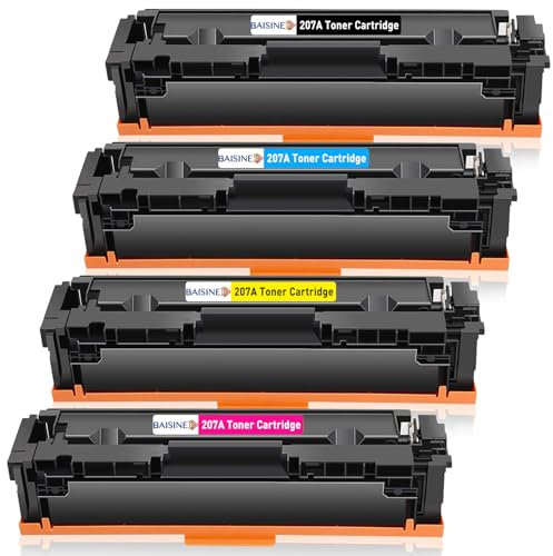 BAISINE 207A Toner with Chip Kompatibel mit HP 207A Toner Multipack für HP Color Laserjet Pro MFP M283fdw M282nw M283fdn, Color Laserjet Pro M255dw M255nw W2210A W2211A W2212A W2213A