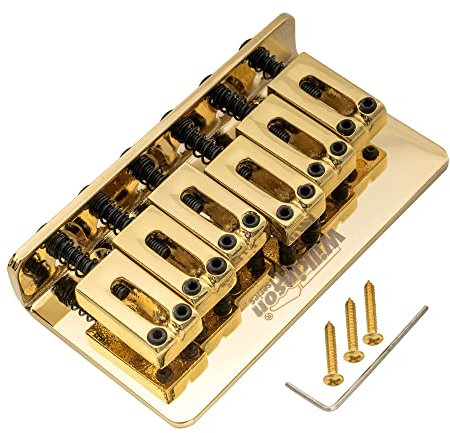 Wilkinson WOF01 52,5mm Chevalet Hardtail Fixed Bridge pour Guitare électrique Squier/Mexique Fender Strat, Doré