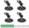 Supporto per Fotocamera, JANDH 4 Pezzi Nero Staffa da Parete per Telecamera con Viti a Parete Ancore Supporto da Parete per Videocamera per Interno Esterno