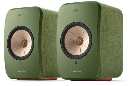 KEF LSX II Wireless HiFi Speaker System (Olive Green)