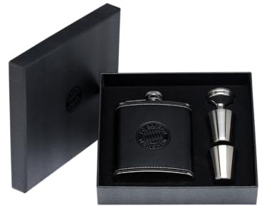 FC Bayern München Flachmann Set Silber I Fußball I Geschenkset I Geschenkidee