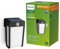 PHILIPS Outdoor Solar Shroud Wandleuchte 2,3W, Tageslicht- und Bewegungssensor, matt, 2700 Kelvin warmweißes Licht, IP44 wetterfest, schwarz, Einzelpack