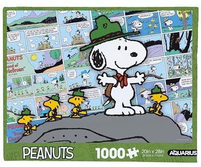 AQUARIUS Peanuts Snoopy Beagle Scouts – Comic-Puzzle mit 1000 Teilen (1000-teiliges Puzzle), blendfrei, präzise Passform, offiziell lizenzierte Peanuts-Waren und Sammlerstücke, 50,8 x 71,1 cm