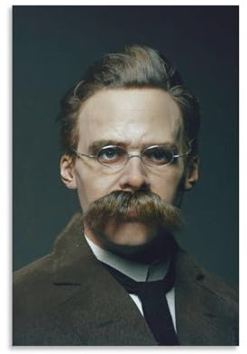LIANGSHUANG Klassische Komponisten aus dem 19. Jahrhundert, Friedrich Nietzsche, Promi-Poster, Gemälde auf Leinwand, Wandkunst, Poster, Rollbild, Wanddekoration, Heimposter, 50 x 75 cm