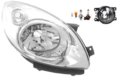 Johns, Scheinwerfer Halogen Front passend für Renault Twingo II 03/2007-12/11 H4 Rechts + Nebelscheinwerfer + Leuchtmittel