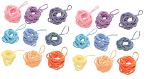 DIYEAH 360 Pcs Elastic Braided Rope Coasters Potholder Loom Kit Loom Potholder Loops Loom Loops Pot Holder Loops Refill Weaving Loom Pot Holder Kit Acrylic Booster Pack Elasticity Child