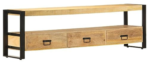 Gecheer Mobile Porta TV 150x30x45 cm in Legno Massello di Mango,Mobile,Mobiletto,Porta TV,Moderno,Mobile TV Soggiorno,Porta TV,Mobiletto TV Moderno,Armadio per TV,Consolle TV,Mobile per TV