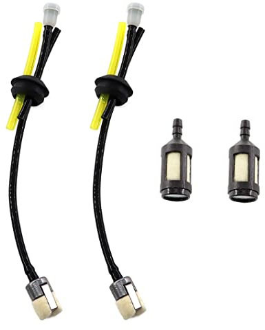 Votvlog 2 Pcs Filtro de Gasolina Kit Tubo Sello,Filtro Gasolina Desbrozadora Tubo,Universal Kit de filtros de gasolina,Tubo de Manguera de Combustible para Cortadora de Cepillo,Recortadora,Cortacésped