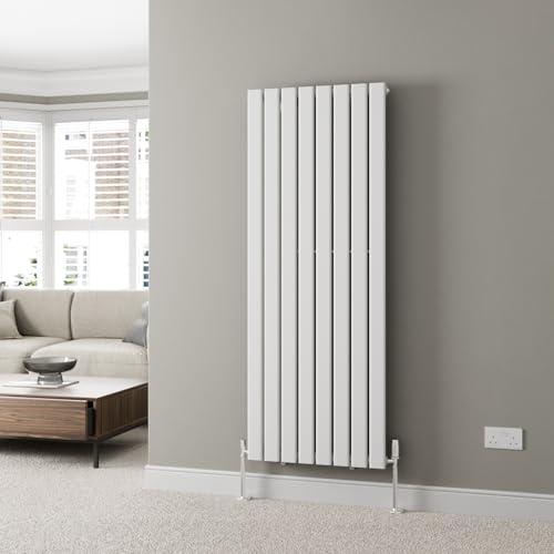 DuraTherm® 1600 x 604mm White Vertical Designer Radiator Single Column Flat Panel Modern Central Heating Panels Bathroom Radiators