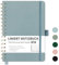RETTACY Notizbuch A5 Liniert, Bullet Journal mit 100 g/m² Dickem Papier, 70 Blatt/140 Nummerierten Seiten, Collegeblock für Büro und Schule, Lederhülle, Grau-Blau, 14.8 cm x 21 cm