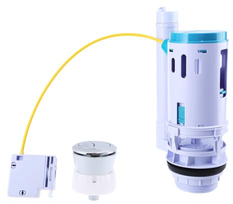 High Efficiency Toilet Flush Mechanism Set Double Action with Easy Push Button Water Saving Toilet Cistern Retrofits