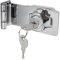 Keyed Hasp Lock 90 Degrees Right Angle Lock Hasp Twist Knob Keyed Locking Hasp Shed Locks Safety Door Clasp Door Bolt Heavy Duty Latch Buckle Small Hasp with Padlock Key and Screw for Cupboard(3 Inch)