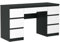 VBChome Schreibtisch 130 x 50 x 76 cm Schwarz - Weiß Matt Schreibtisch mit 7 Schubladen Bürotisch Computertisch Arbeitstisch PC-Tisch Laptoptisch