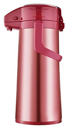 Coffee Airpot - Lever-Action Pump Thermal Carafe, Insulated Vacuum Flask with 24 Hour Heat Retention
