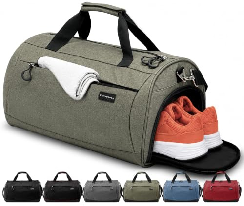 ZENACROSS Sporttasche & Reisetasche für Damen und Herren mit Nassfach & Schuhfach - Sporttaschen für Sport & Reisen - Sporttasche Damen, Gym Bag, Saunatasche