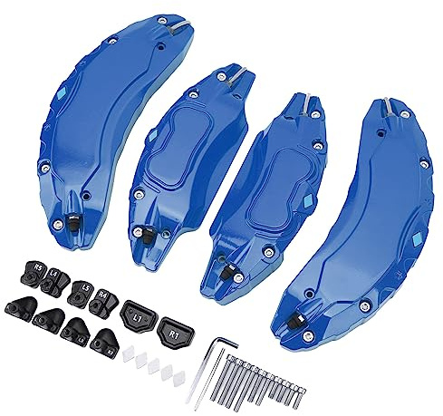 Dioche Copri Pinza per Auto in Lega di Alluminio per Ruota da 18 Pollici e 19 Pollici, Elegante Protezione per Pinza Freno, Facile da Installare (BLUE)