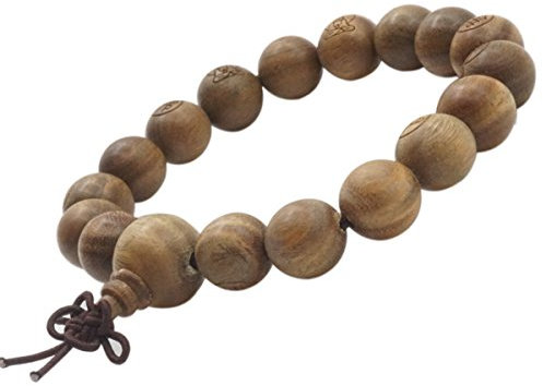 12mm Sandelholz Perlen Armband Handgelenk Tibetischen Meditation Buddhistischen Gebet Mala Elastische Armband